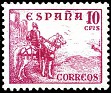 Spain 1948 Cid 10 CTS Carmin Edifil 1045. 1045. Uploaded by susofe